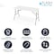 Flash Furniture Rectangle Bi-Fold Table, Plstc, White, Adj., 30" x 60", Plastic Top, White RB-3050FH-ADJ-GG - alternate 6